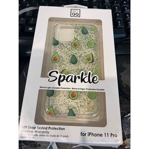 💸 5/$15 iPhone 11 Pro Sparkle Avocado Glow Cellphone Case